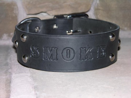 Leather Dog Custom Collar Personalized Free 2" WIDE Custom Quality Leather - 第 1/6 張圖片