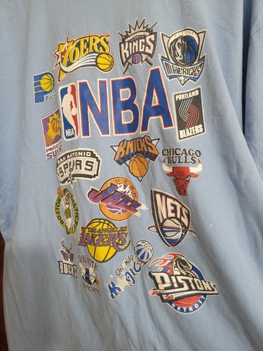 NBA Team Basketball T Shirt XXL Lakers Bulls Mavs Bucks Nets - Bild 4 von 6
