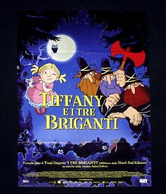 TIFFANY E I TRE BRIGANTI manifesto poster Die Drei Räuber Animazione Cartoon D61