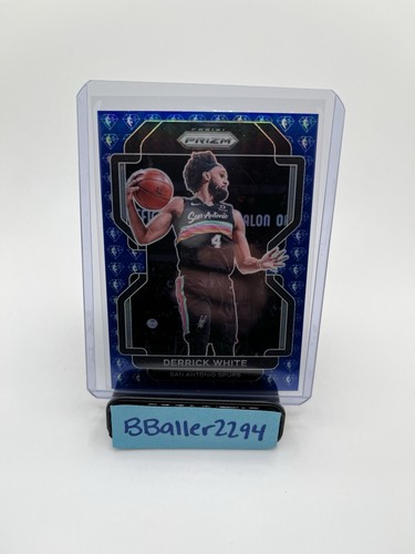 2021-22 Panini Prizm 75° Anniversario #19 DERRICK WHITE Blue Diamond Prizm SSP  - Foto 1 di 2