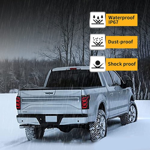 ALL Black Headlights+VLAND LED Tail Lights For Ford F150 18-20 w/Aniamation Sets - Picture 18 of 19