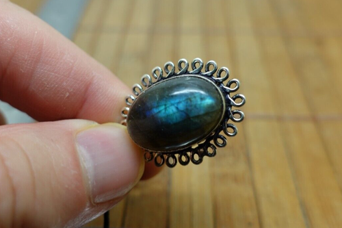Pendentif LABRADORITE naturelle + cordon reglable collier reiki de protection - Imagen 3 de 4