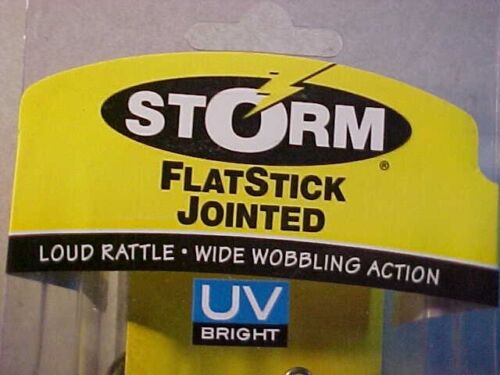 NUOVO 7,5" Storm Jointed Flatstick 19 MUSKIE MUSKY verde fuoco UV esca Crankbait - Foto 4 di 4