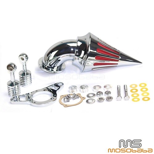 Chrome Spike Air Cleaner Intake Filter For Harley Softail Road King Street Glide - Bild 6 von 9