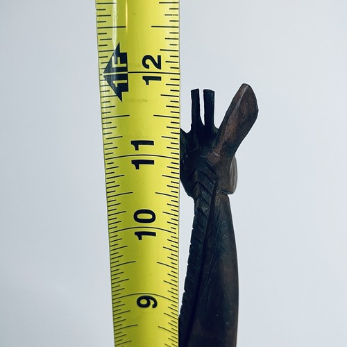 Vintage 12” Tall Giraffe Kenya African Hand Carved Wood Figurine Boho MCM Tribal - Picture 11 of 11