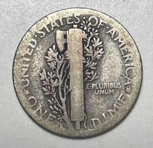 1921-D 10C Mercury Dime 90% Silver - Picture 3 of 4