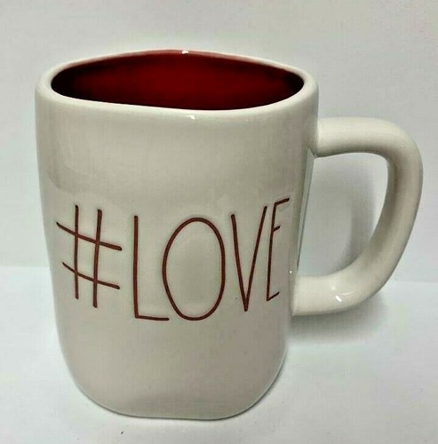 Rae Dunn~“# LOVE”~Red Interior~Coffee Mug~New 2020 Release~Hard To Find - Bild 1 von 6