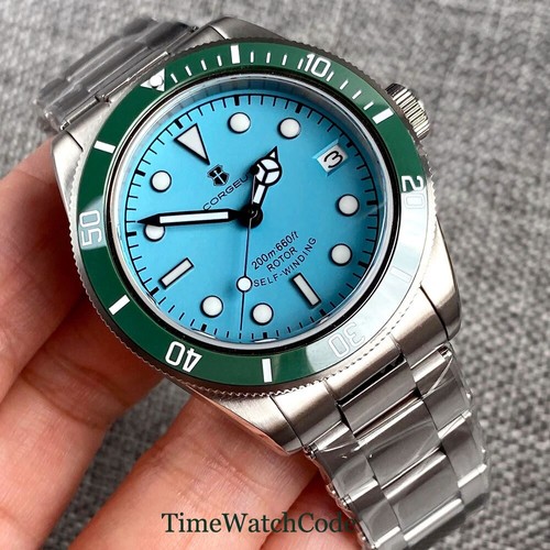Reloj automático Corgeut 39 mm para hombre movimiento cristal zafiro fecha automática - Imagen 27 de 27