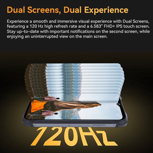4G LTE Dual Display Android 13 Rugged Phone Outdoor Mobile Waterproof 256G Cubot - Picture 6 of 12
