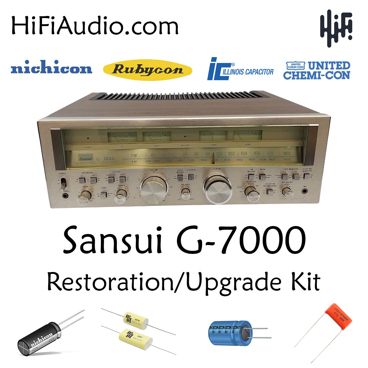 Sansui G7000 rebuild restoration recap upgrade kit repair filter