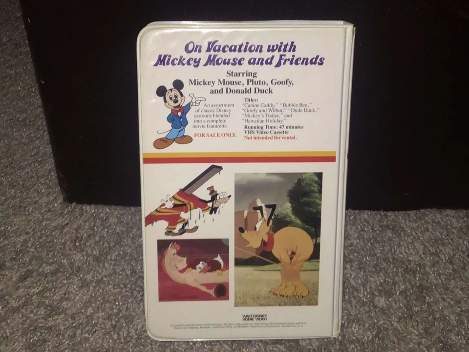 Walt Disney On Vacation With Mickey Mouse And Friends VHS 20VS Vintage RARE Foto 2 de 4