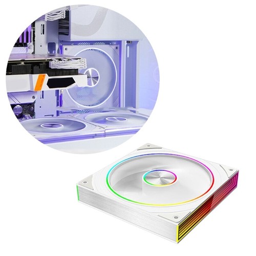 Advanced 140mm Case Fan with Low Noise Operating 5V 3Pin ARGB 4Pin PWM Cooling - Afbeelding 6 van 12