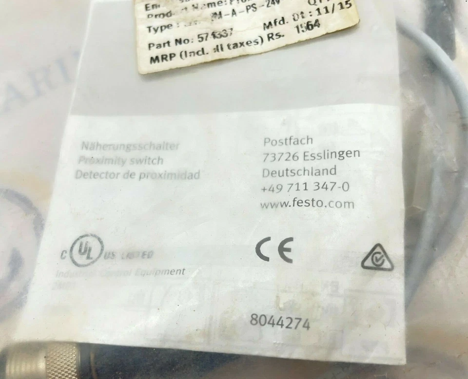 Festo SMT-8M-A-PS-24V-E-0,3-M12 574337 Proximity sensor Switch - Image 4 of 4