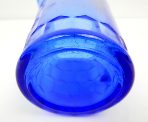 4C Shirley Temple Actress Cobalt Blue Glass Milk Creamer Promotional Coffee Tea - Picture 6 of 7