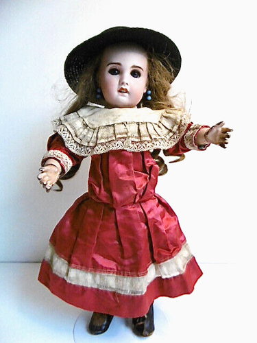 POUPÉE ANCIENNE TYPE JUMEAU SFBJ 1ère ÉPOQUE T6 SUPERBE ROBE ANCIENNE Ht 40 cm - Imagen 8 de 24