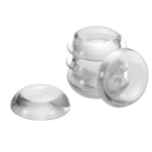 6pcs Door Stoppers Quiet Wall Protectors 2" Self Adhesive Clear Round Flat