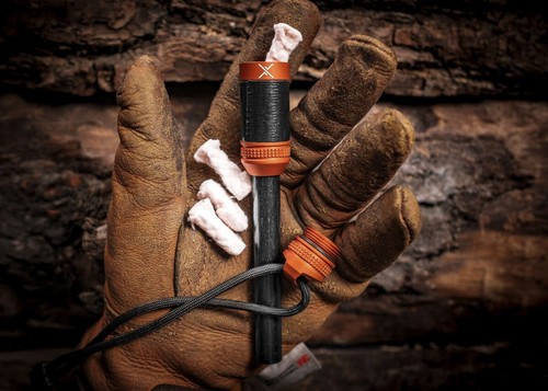 EXOTAC FIREROD XL: ROD FIRESTARTER + REPAIR TAPE + TINDER COMPARTMENT (GUNMETAL) - Picture 6 of 12