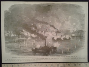 1896-Civil-War-Print-Naval-Battle-Mississippi-River-Civil-War-Generals