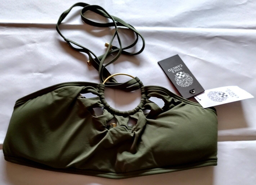 Vince Camuto Safari Green Swim Top Size S