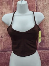 All In Motion Women's Sports Bra Top, Brown, Size Small