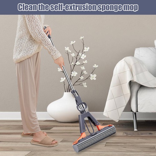 Floor Roller Sponge Mop With 2 Sponge Heads Household Roller Sponge Mop Useful - Picture 9 of 15