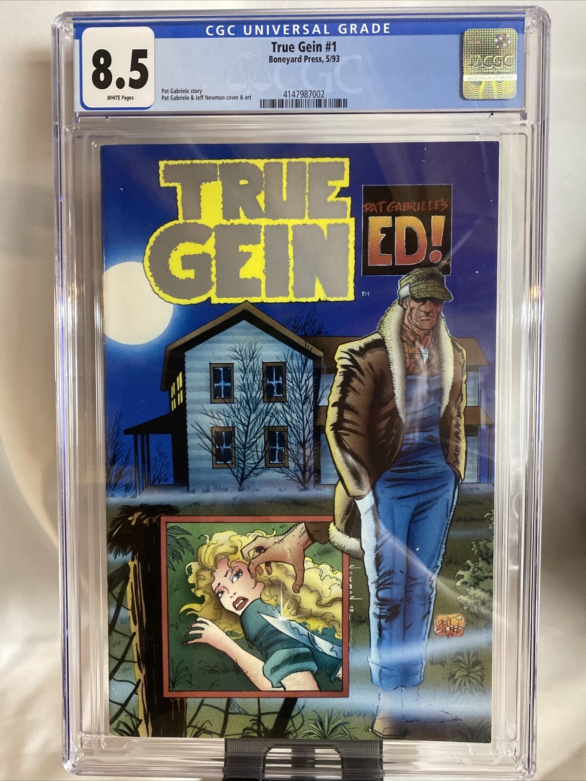 True Gein #1 Pat Gabriele's ED 1st Printing  1993 Boneyard Press CGC 8.5 VF