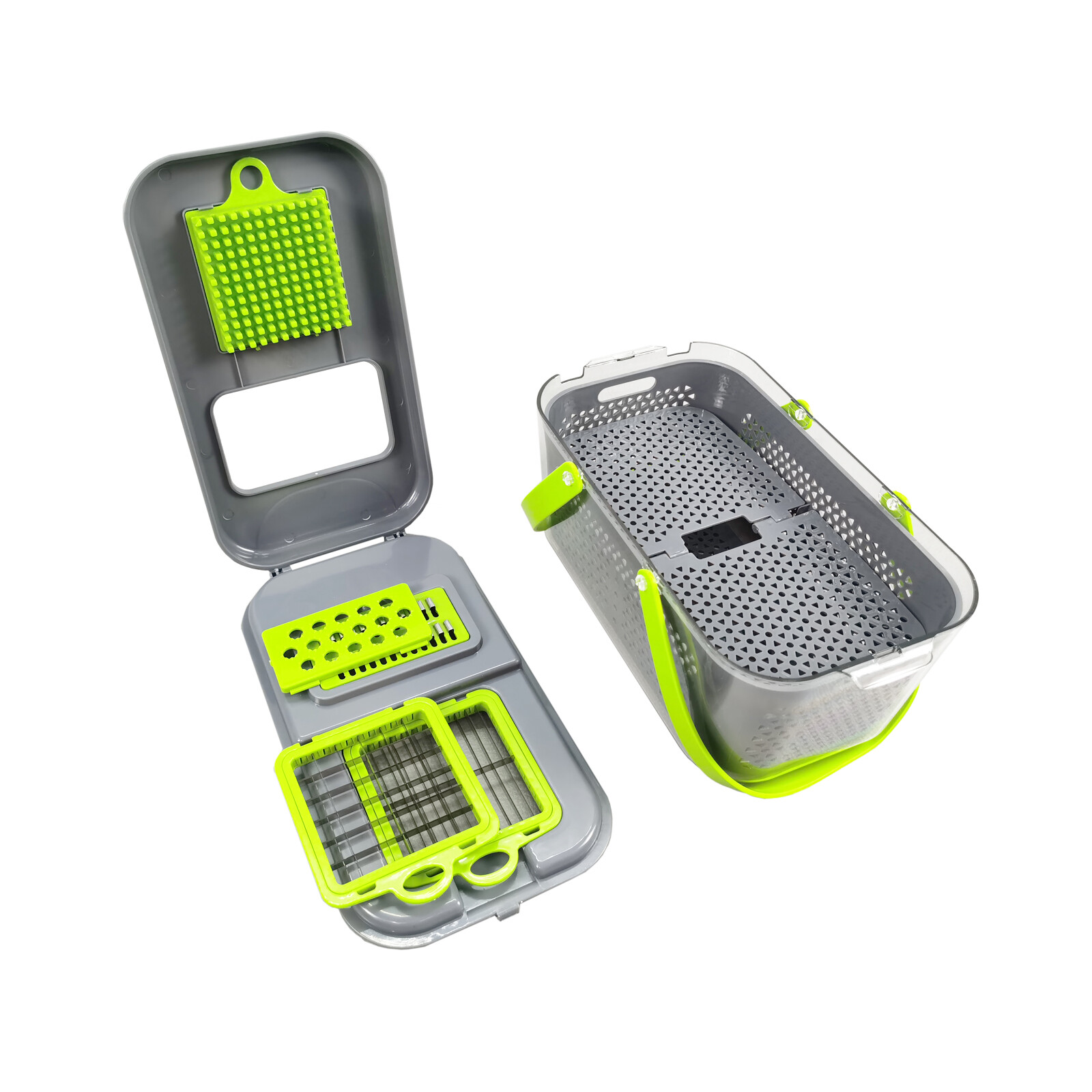 22-In-1 Multifunction Vegetable Fruit Chopper Cutter Manual Food Dicer Slicer