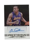 2012Panini Prestige Basketball ANDREW GOUDELOCK Autographed Prestigious Picks