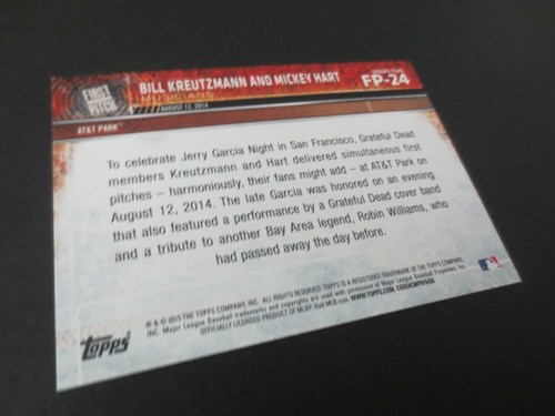 Grateful Dead Baseball Card San Francisco SF Giants Bill Kreutzmann Mickey Hart - Picture 8 of 12