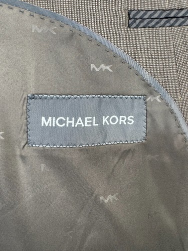 NEW MICHAEL KORS Mens Brown CLASSIC FIT STRETCH Sport Coat Blazer Jacket 48L - Picture 9 of 11
