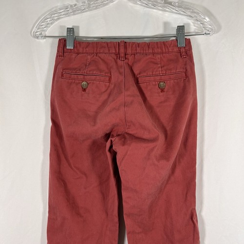 Crew Cuts Pants Boys 8 Solid Red Adjustable Chino Pockets 100% Cotton - Picture 6 of 9