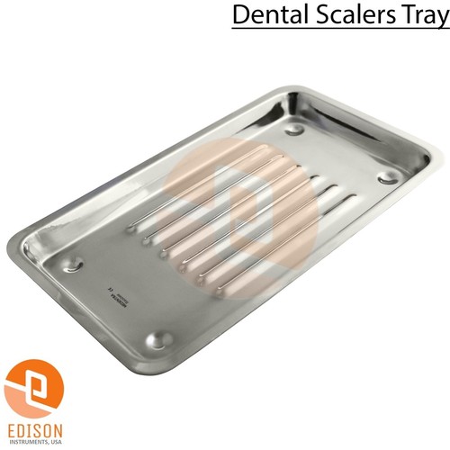 Vassoio per scaler dentale 7 pezzi sonde parodontali scaler supporto vassoio per esami - Foto 1 di 3
