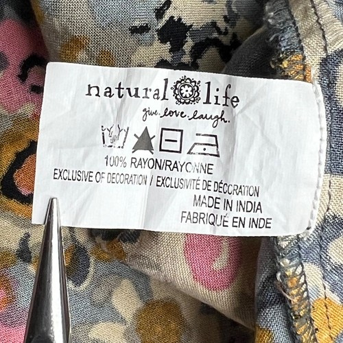 Vestido Solero Natural Life Floral Bordado en Niveles Midi-Largo Correas de Espagueti L/XL - Imagen 14 de 14