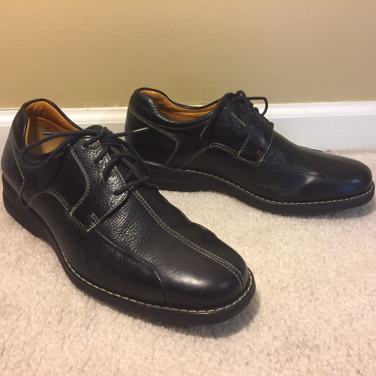 Johnston & Murphy Shuler Bicycle Mens Black Grain Leather  display picture 3