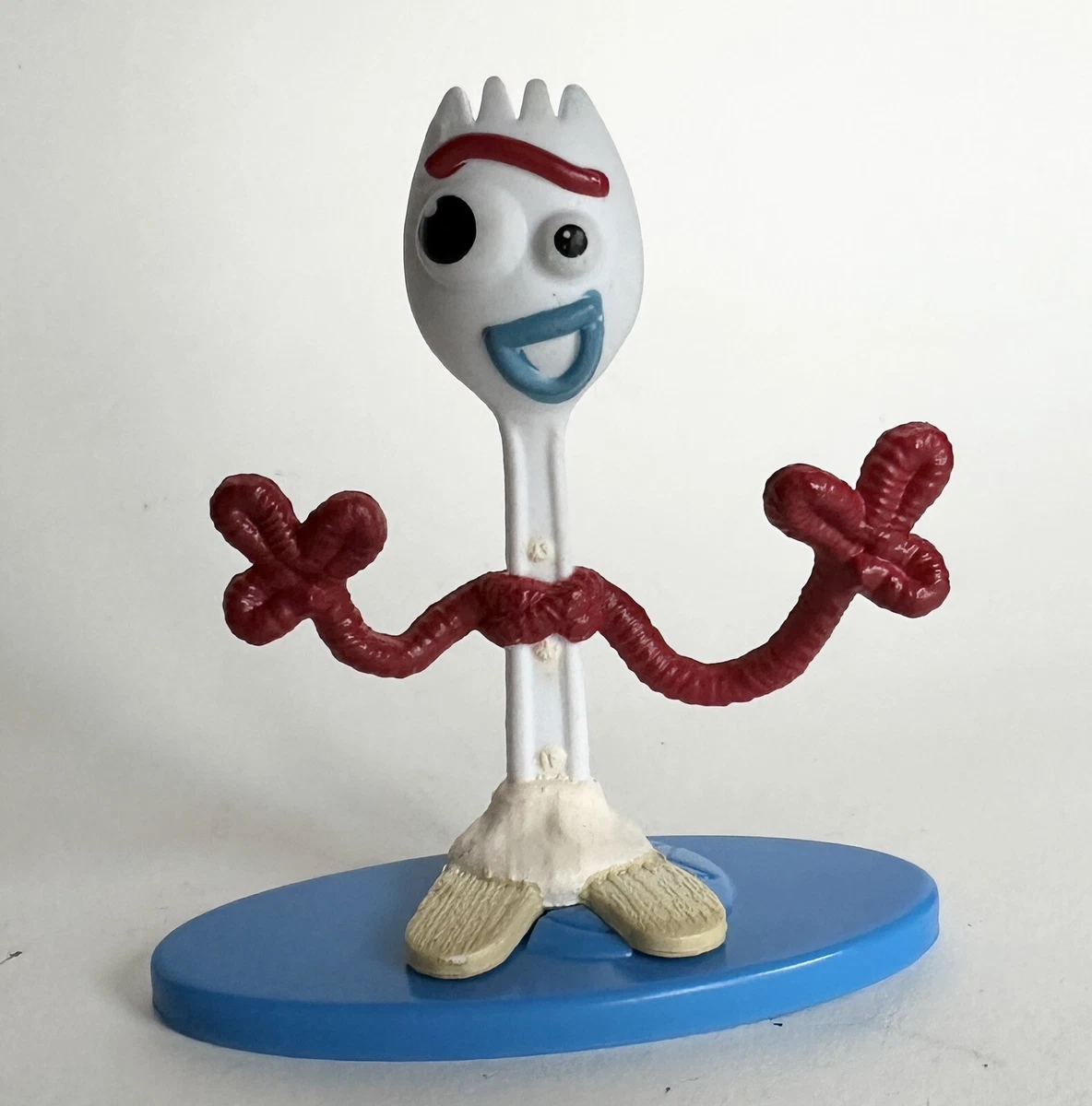 Disney Pixar Toy Story 4 Forky PVC Figure TOY Mattel 2019 On Blue Base