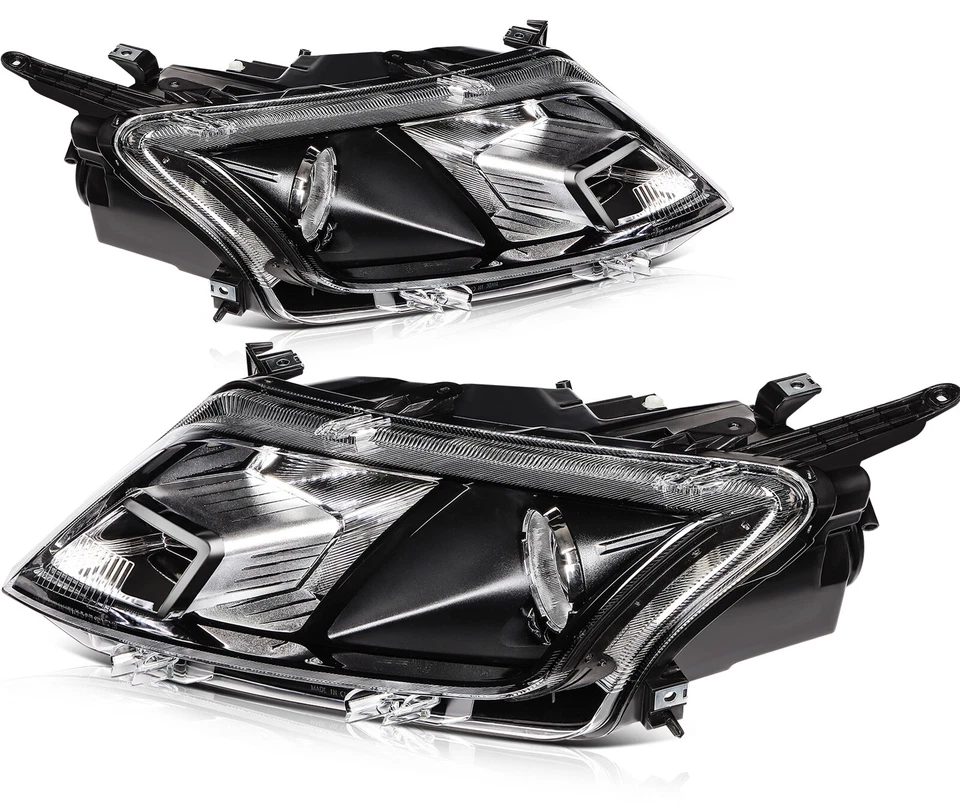 适用于 2010 2011 年 2012 年福特 Fusion 左右黑色外壳前照灯一对 — 第 2/4 张图片