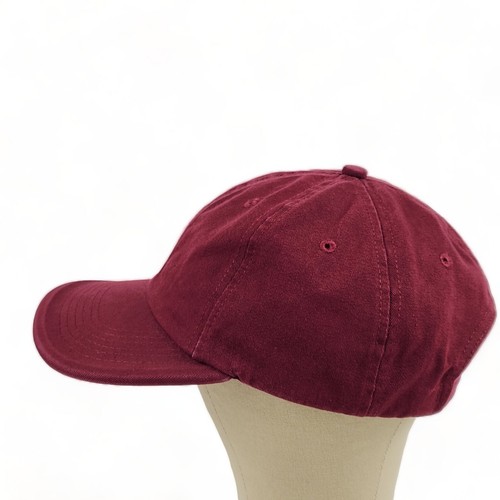 Vintage Burgundy Blank Hat Cap Fat Brim Edge Adjustable Strapback Maroon Legend - Picture 3 of 8