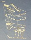 Vintage Shoe Sneaker Anatomy Medium Shirt Sneaker Head Men's Striders Usa *Read*