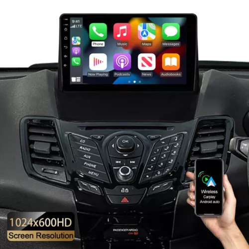Fits For Ford Fiesta 2009-2014 Apple Carplay Radio Android 13 GPS NAVI WIFI 64GB - Picture 1 of 16