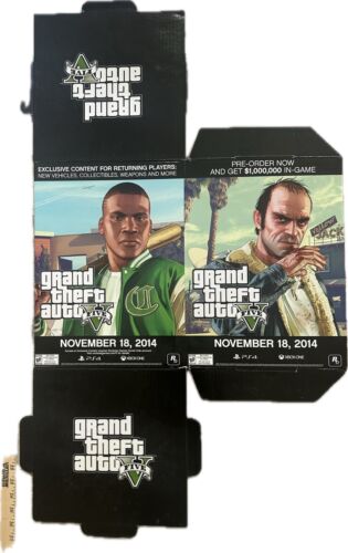 GRAND THEFT AUTO V Store Display Fold Up Promo Box GTA Video Game Promo - Picture 2 of 3