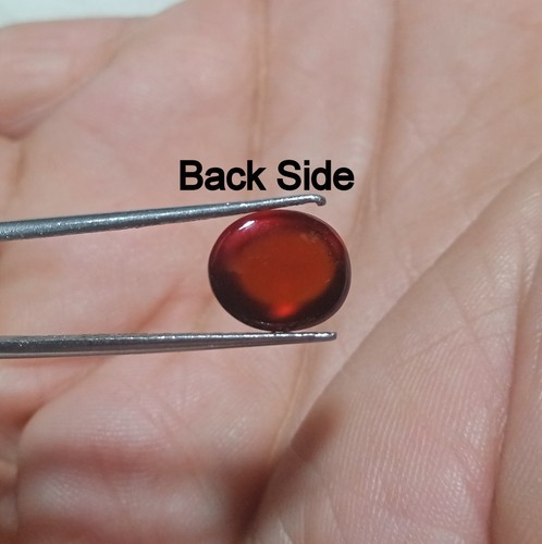 4.0Ct 9.5x7.9x5.1 MM Natural Reddish Orange Hessonite Color Garnet Oval Cabochon - Picture 20 of 24