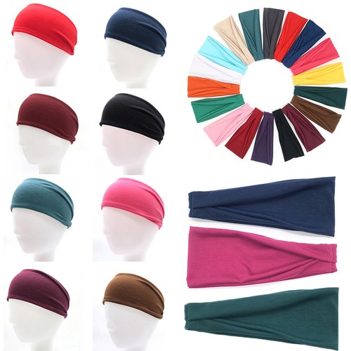 Men Women Sports Headband Yoga Gym Sweatband Hair Bands Head Prevent Sweat Band - Picture 2 of 42