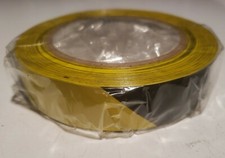 Uline black and yellow tape 1" x 36 yds S-23886 NEW