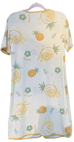 Süßes Ananas Nachthemd MED mit integriertem BH hellgelb Nachthemd Nachthemd PJ - Bild 3 von 4