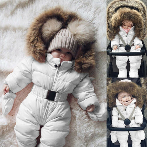 Newborn Baby Boy Girl Kids Hooded Romper Jumpsuit Bodysuit Clothes Outfits - Picture 28 of 45