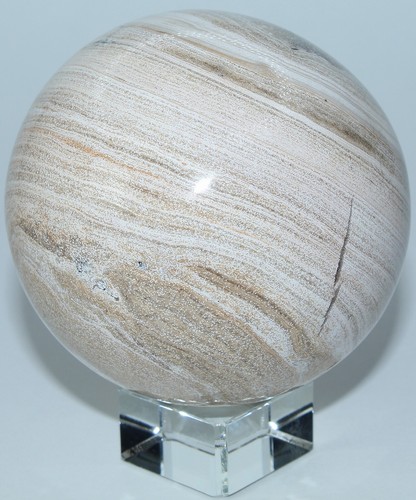 Madagascar Pale Wood Jasper Sphere / 3.00" (76.20 mm) / 21.8 oz (618.01 gr) 3226 - Picture 4 of 19