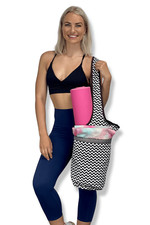 Yoga Mat Carrying Tote Bag with Large Size Pockets Fit Most Size Mats