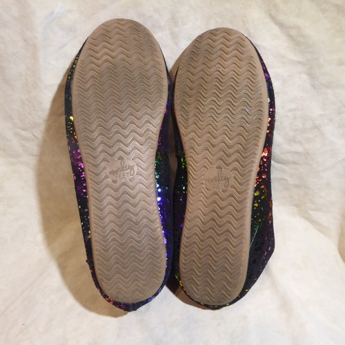 🩰 Monkey Feet elastische Ballerinas mit Kreuzriemen 8 M schwarz mit bunten Akzenten - Bild 10 von 15