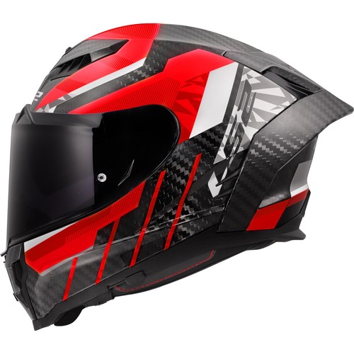 Motorrad Helm M - LS2 FF807 Dragon Trax Integralhelm Carbon rot - Bild 3 von 7