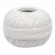 Lizbeth Egyptian Cotton Crochet Thread Size 20 Color 601 Snow White